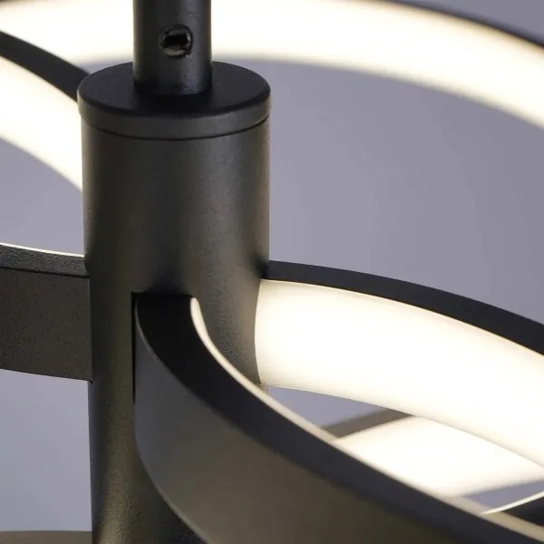 LED luster na lanku RIBBON LED/37W/230V 4000K čierna