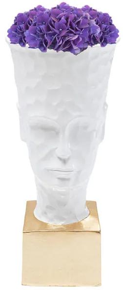 Jeffrey 80cm kvetináč biely/zlatý