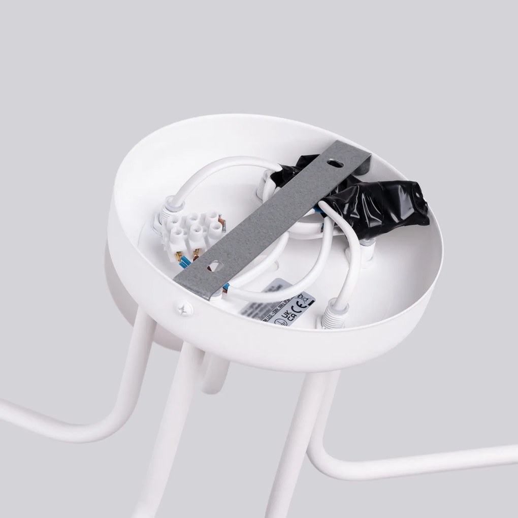 Stropné svietidlo Astral, 5x biele sklenené tienidlo, w