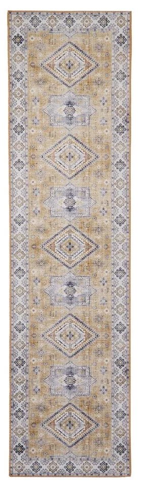 Sivý/béžový koberec behúň 225x60 cm Topaz - Think Rugs