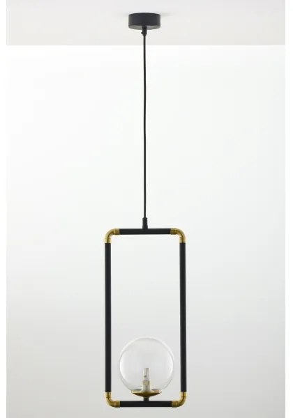 Jupiter 2023 - Luster na lanku ZAFRA 1xG9/10W/230V čierna/zlatá/číra