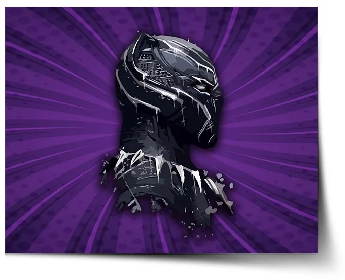 Sablio Plagát BLACK PANTHER z profilu Fialový - 60x40 cm