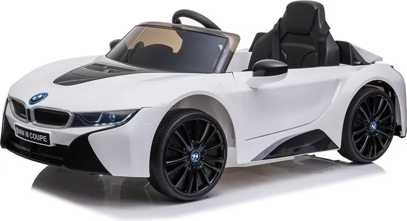 LEAN CARS Elektrické autíčko BMW i8 Coupé, biele
