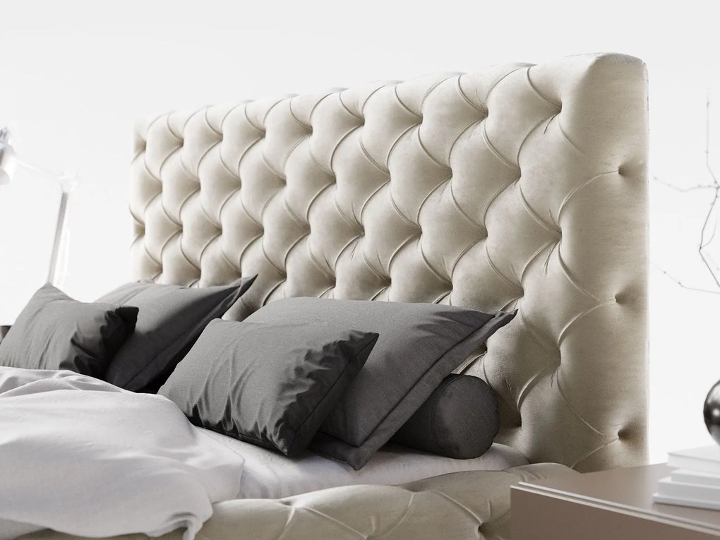 PROXIMA.store - Luxusná čalúnená posteľ LANA ROZMER: 140 x 200 cm, TYP ROŠTU: DREVENÝ ROŠT