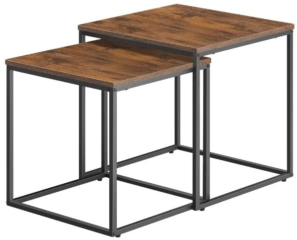 Dvojdielny kávový stolík Cosby rustikálny