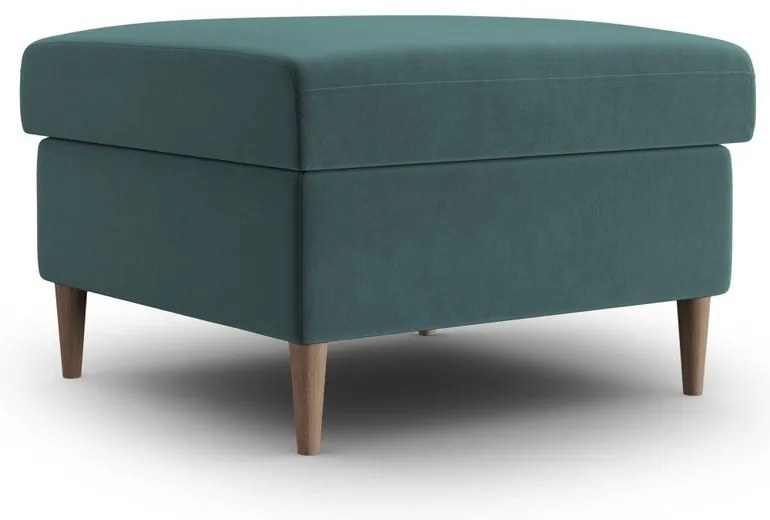 Zamatová podnožka v petrolejovej farbe Kyoto – Cosmopolitan Design