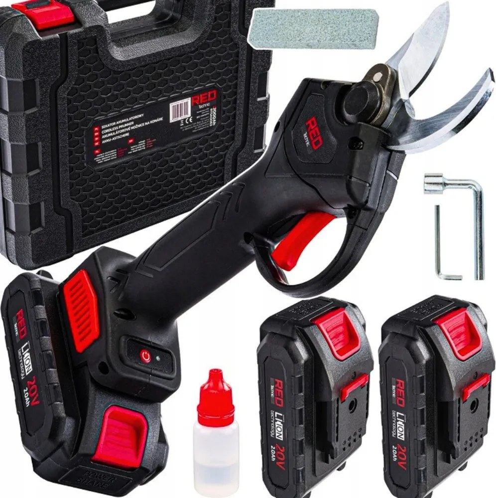 záhradné akumulátorové nožnice na rezanie konárov 2 x Akumulátor