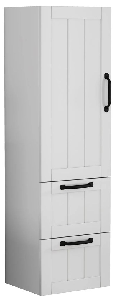 Vysoká závesná kúpeľňová skrinka Houseland Elyra 120 cm biela