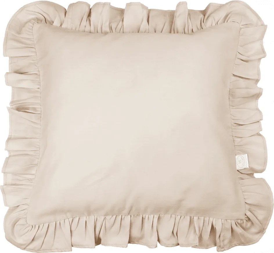 Vankúš s volánikmi nude 45cm