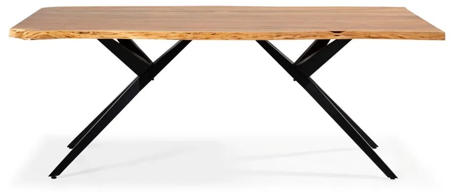 Jedálenský stôl s doskou z akácie v prírodnej farbe 100x200 cm Mudri – Marckeric