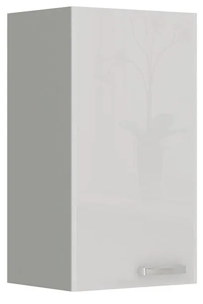Závesná horná skrinka Multiline 40 G-72 F, Farby: šedý / biely lesk