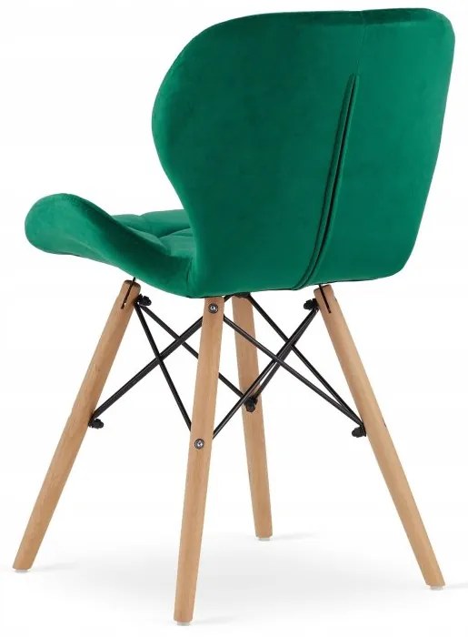 Jedálenská zostava TODI 60cm okrúhly stolový set čierny + 2 stoličky LAGO zelené