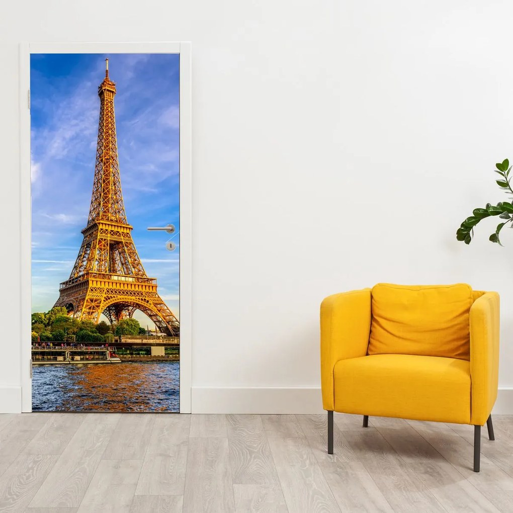 Fototapeta na dvere - Eiffelova veža (95x205cm)