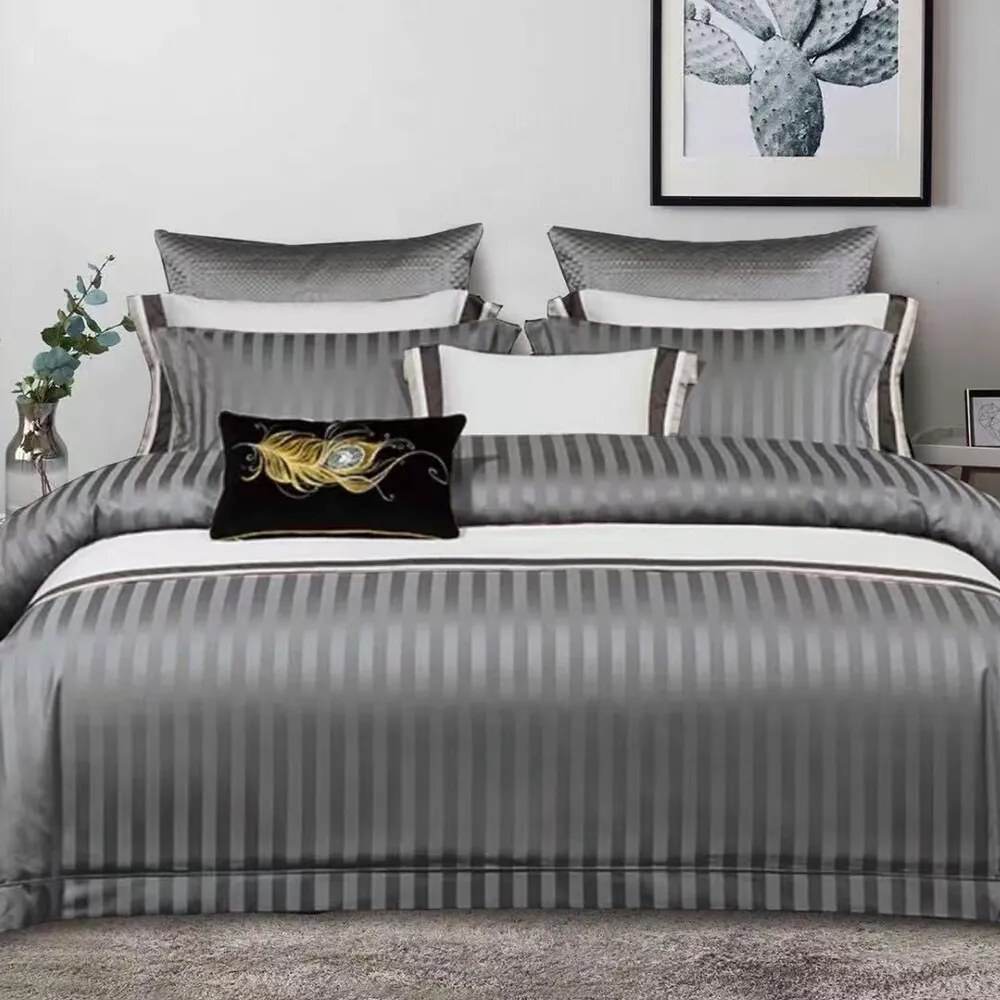 Saténové obliečky KRELA GREY 140x200 cm