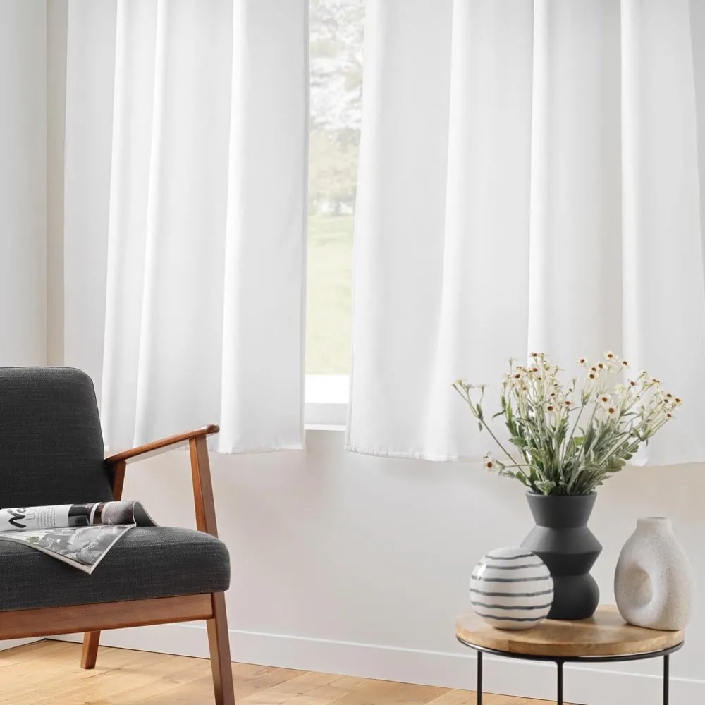 Biely termo/odhlučňovací záves z mikrovlákna 135x180 cm Micropolar – douceur d'intérieur