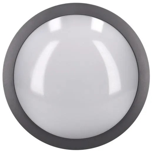 SOLIGHT Prisadené nástenné / stropné LED osvetlenie SIENA s čidlom, 20W, denná biela, okrúhle, šedé, IP54