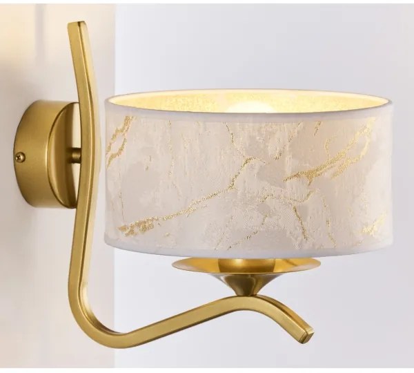 Jupiter 2111 - Nástenné svietidlo KASZMIR 1xE27/15W/230V biela/zlatá/mramorový dekor
