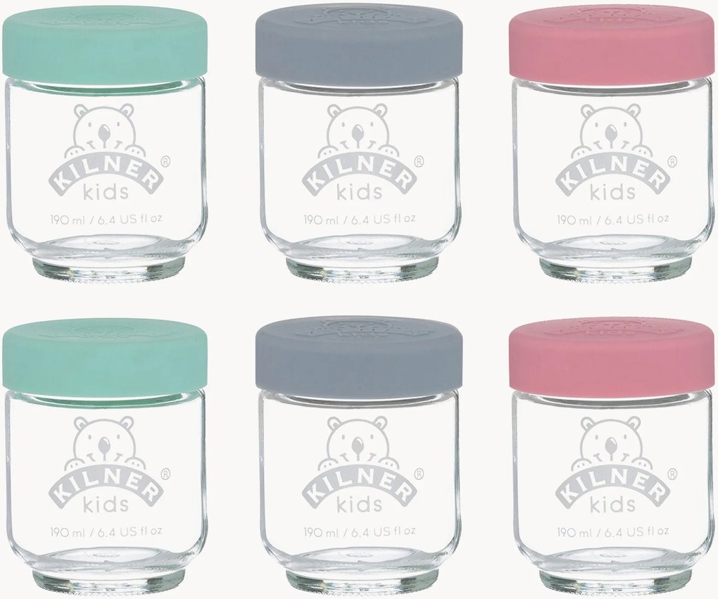 Sklenené úložné dózy Kilner Kids, 24 ks