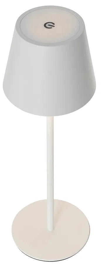 Sada 2 stolových lámp biela so stmievačom a nabíjateľná - Murdock