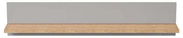 Nástenná polica DENVER 100 cm sivá/dub hickory