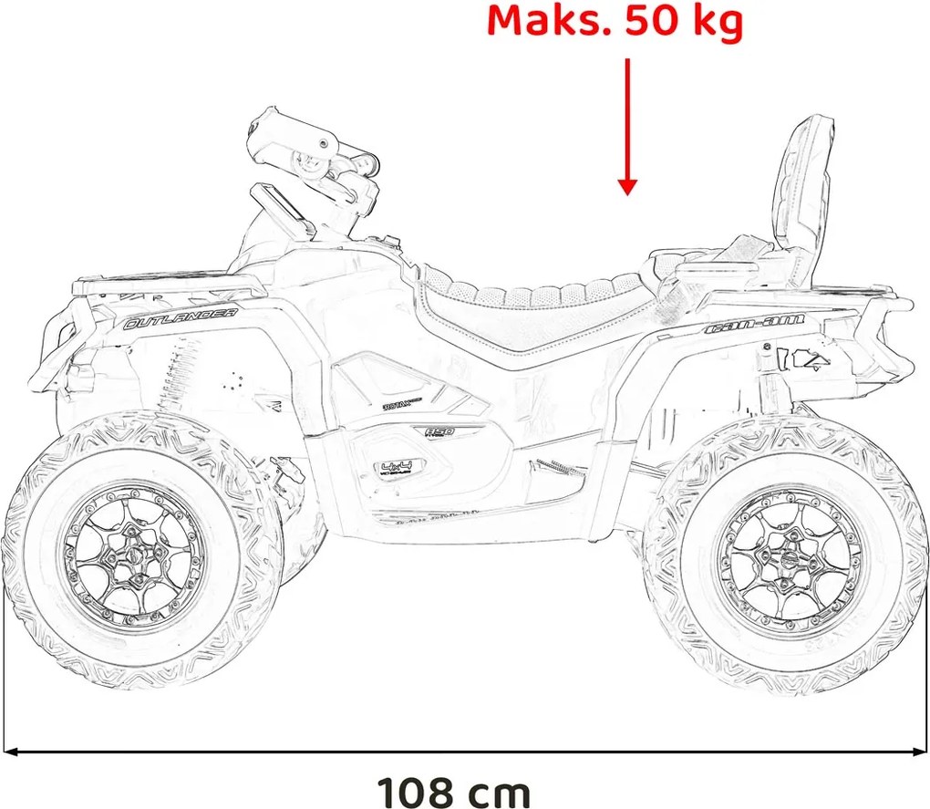 Ramiz Štvorkolka Can Am Outlander ATV červená