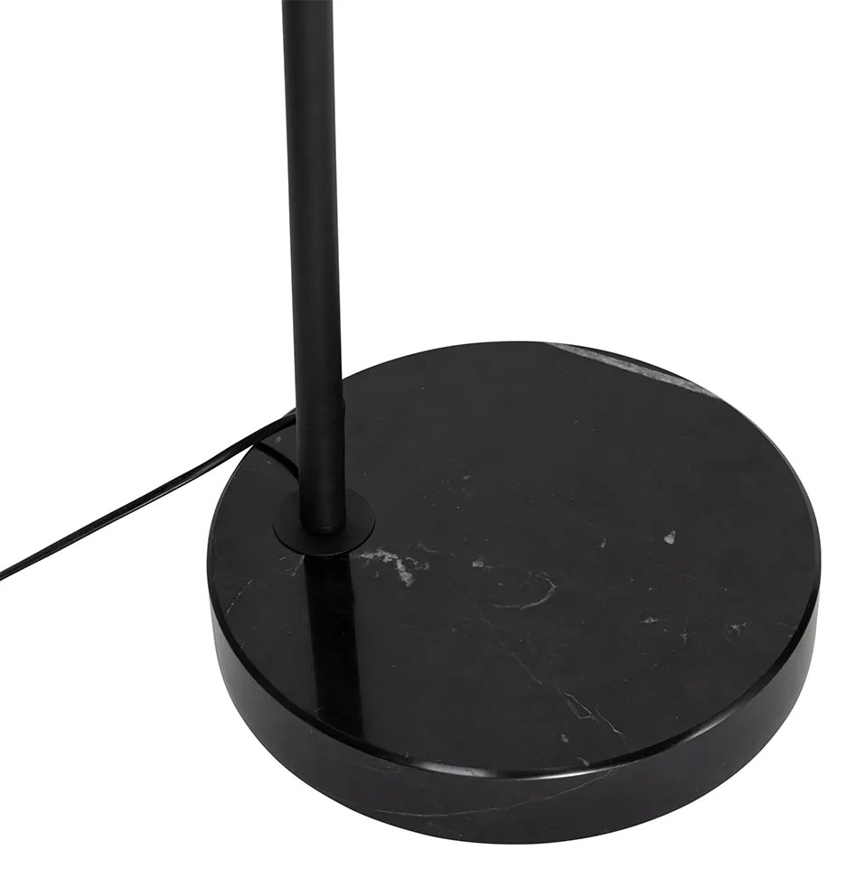 Inteligentná oblúková stojaca lampa čierna s dymovým sklom vrátane WiFi G95 - Arc