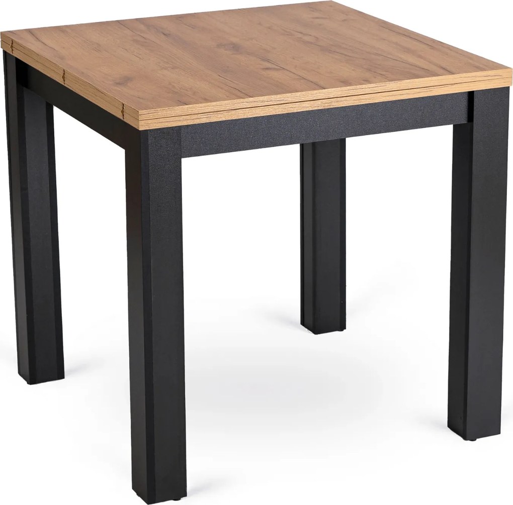 Vintino Rozkladací jedálenský stôl FELIX 80-160 cm – čierna / dub craft