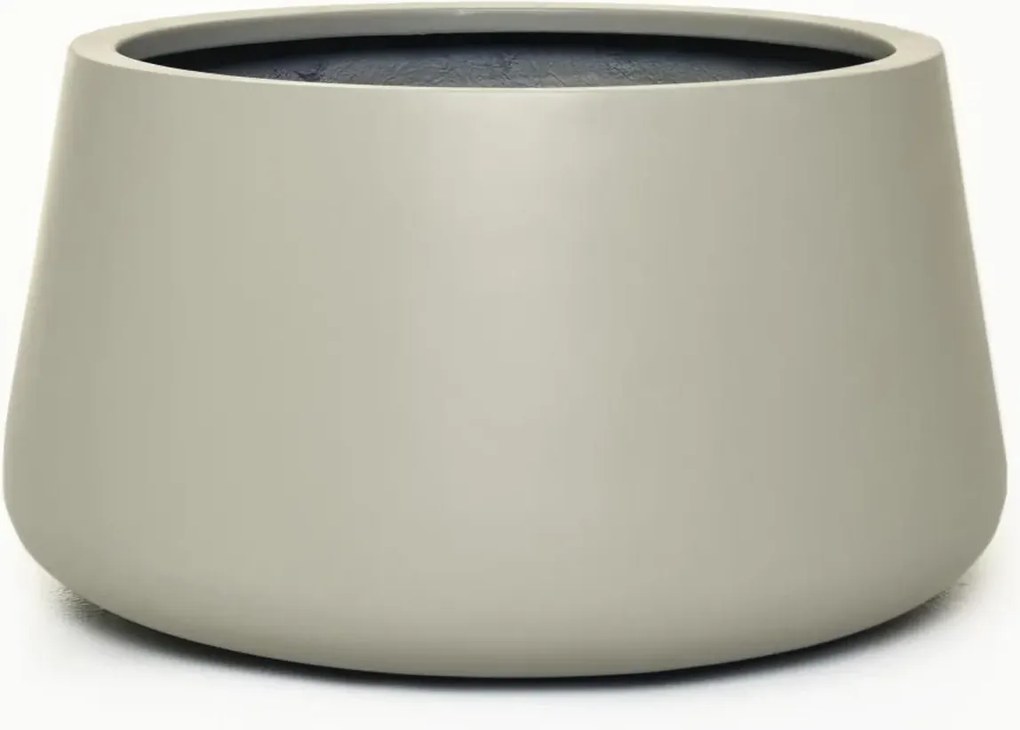 Kvetináč GORDO, sklolaminát, výška 29 cm, krémový