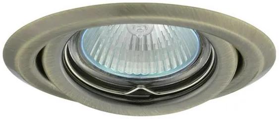 KANLUX Podhľadové bodové osvetlenie OREON, 1xGx5,3, 50W, 9,7cm, okrúhle, mosadzné