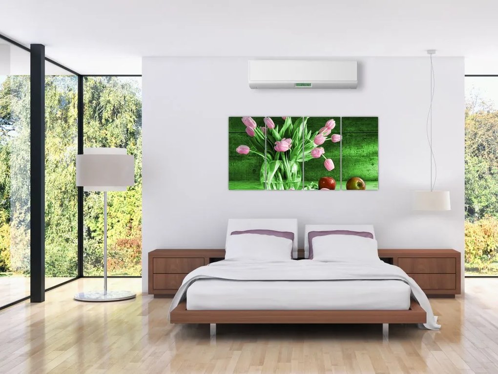 Tulipány vo váze, obraz na stenu