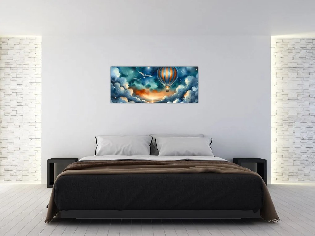 Obraz - Lietať nočnou oblohou (120x50 cm)