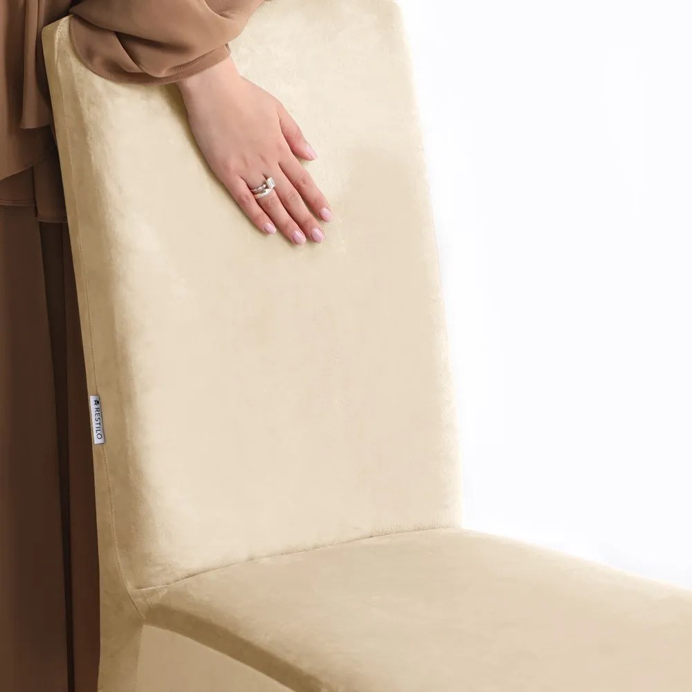 Béžový napínací poťah na stoličku 48 cm Sento – Restilo