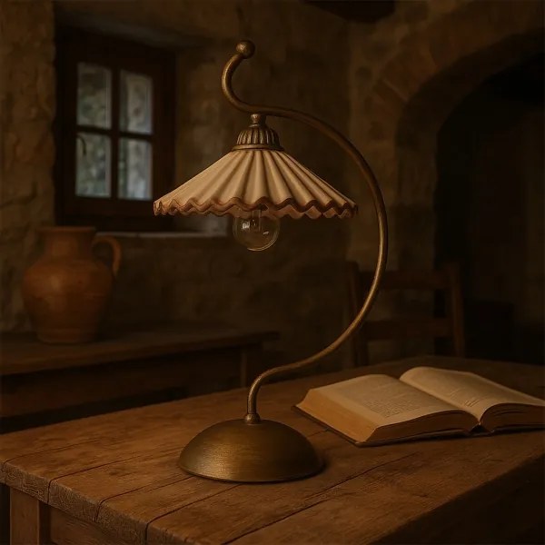 ONLI - Stolná lampa ROSINA 1xE14/6W/230V bronzová