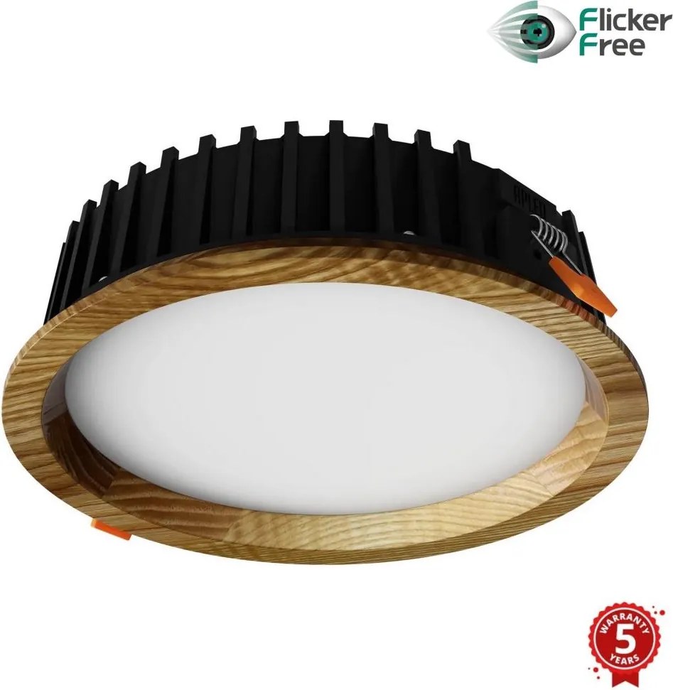 APLED - LED Podhľadové RONDO WOODLINE LED/12W/230V 3000K pr. 20 cm jaseň masív