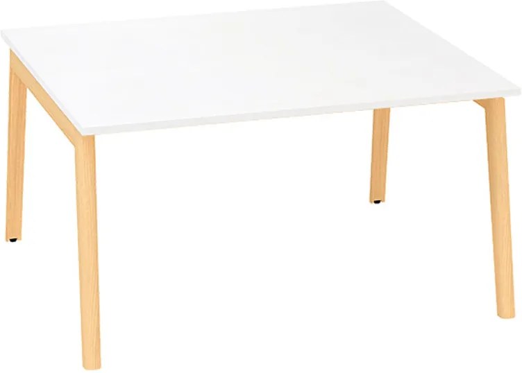 Kancelársky pracovný stôl ROOT, 1400 x 1600 mm, biela