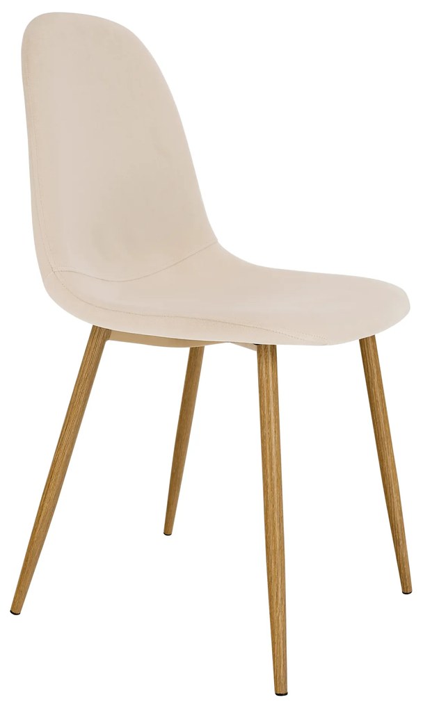 Kondela Stolička, béžová Dulux Velvet látka/buk, LEGA