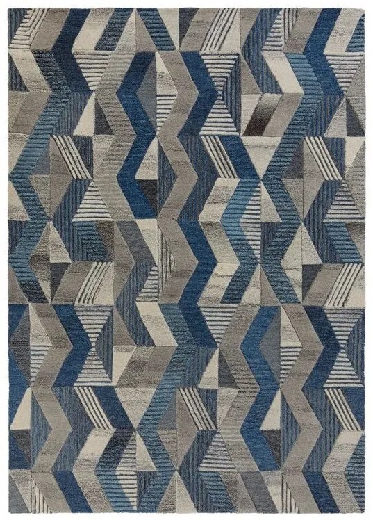 Flair Rugs, Kusový koberec Moda Asher Blue, 200x290, modrá, chodba / predsieň