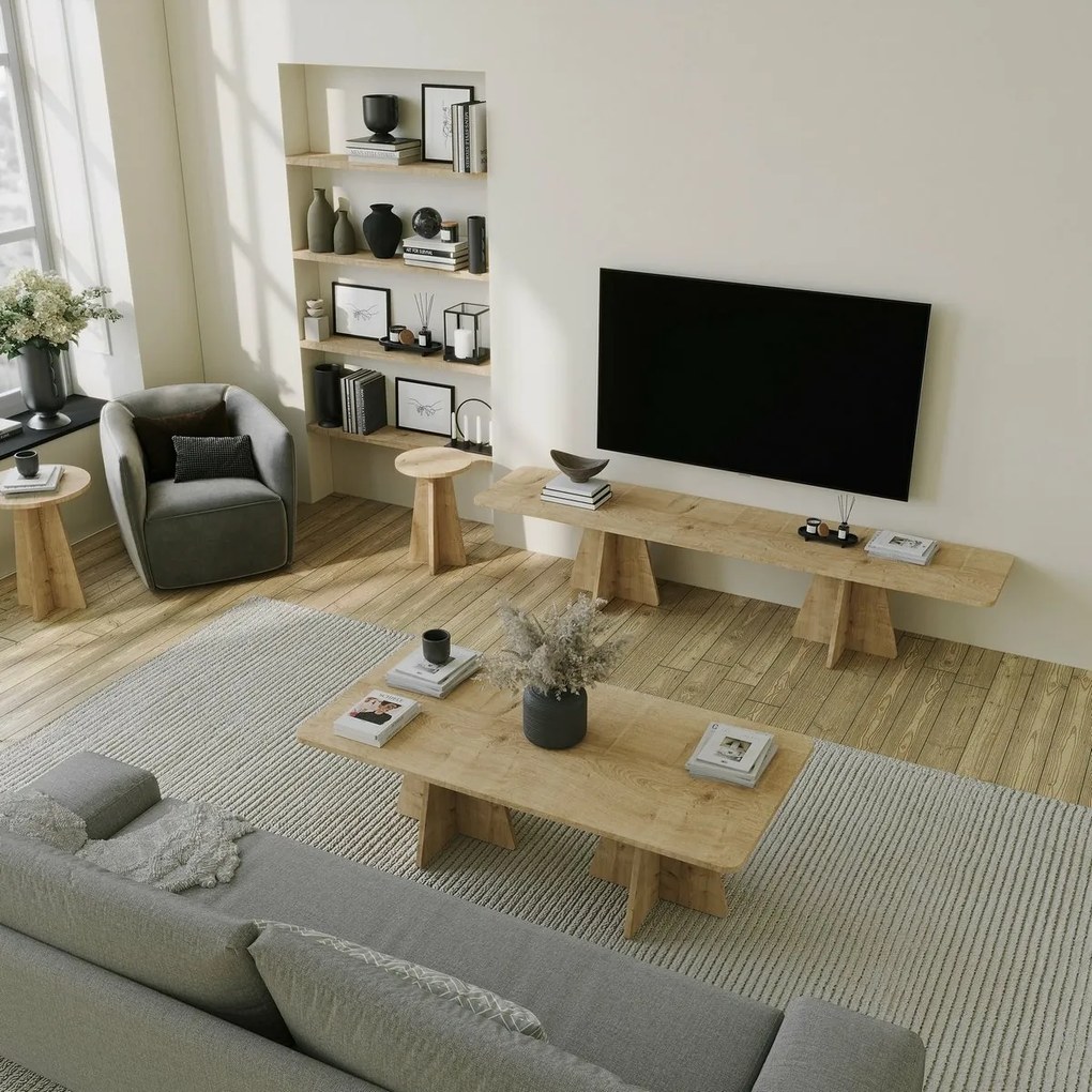 Konferenčný stolík Double Mushroom Sapphire Oak