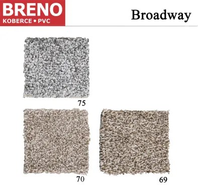 Koberce Breno Metrážny koberec BROADWAY 75, šíře role 400 cm, sivá