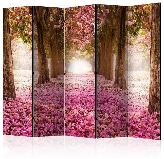 Paraván - Pink Grove II [Room Dividers] Veľkosť: 225x172, Verzia: Akustický