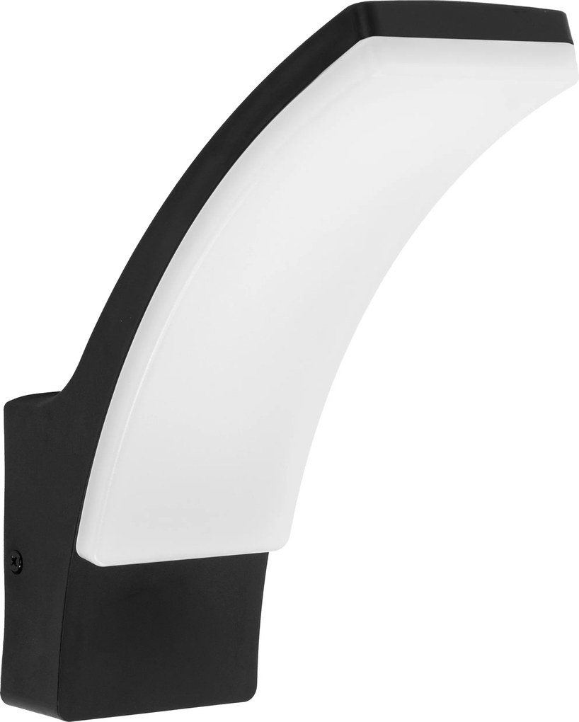 Toolight Toolight, JNH032-G, vonkajšie LED nástenné svietidlo, 12 W, IP44, čierna, OSW-56225