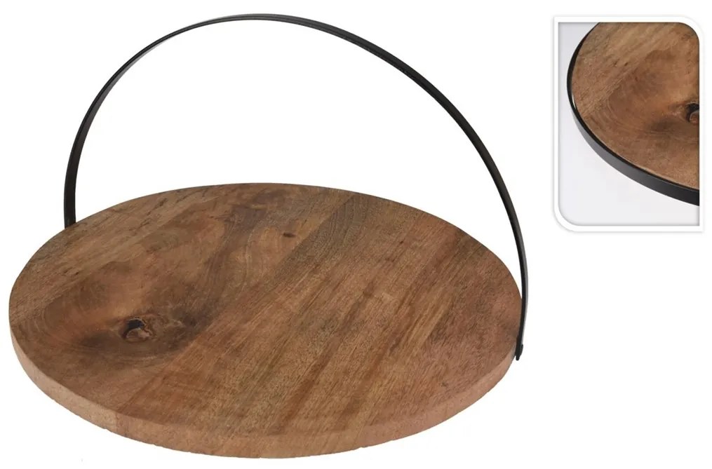 Drevený servírovací podnos Simple, (fi) 38 cm
