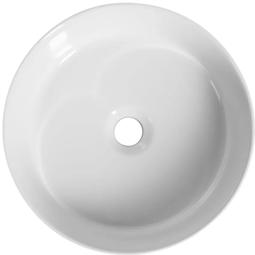 Isvea Isvea, ROMBO keramické umývadlo na dosku, priemer 36cm, biela, 10NF67036