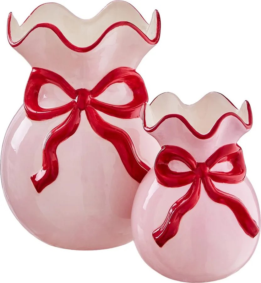 PRESENT Váza mašľa 13 cm - ružová