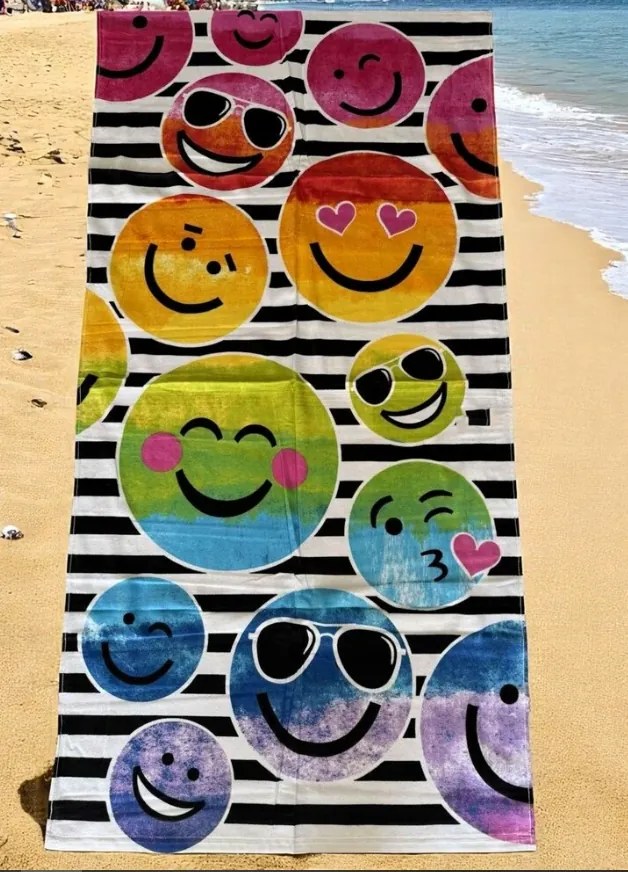 Osuška FUNNY SMILEYS  Froté Bavlna 320 gr. 140x70 cm