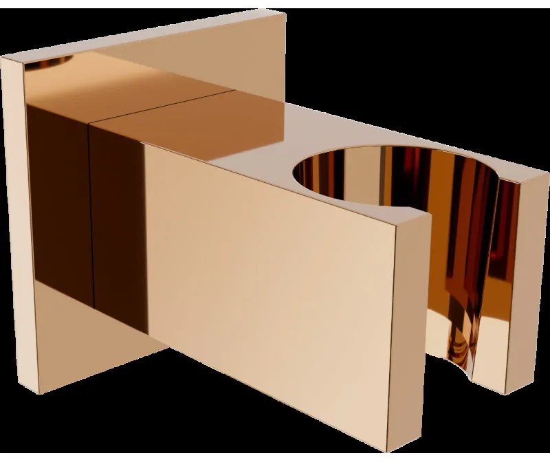 Mexen Cube držiak sprchy, zlatoružová - 79350-60