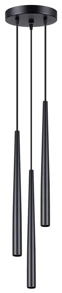 Sollux SL.1463 - Luster na lanku BLISS 3xG9/8W/230V čierna