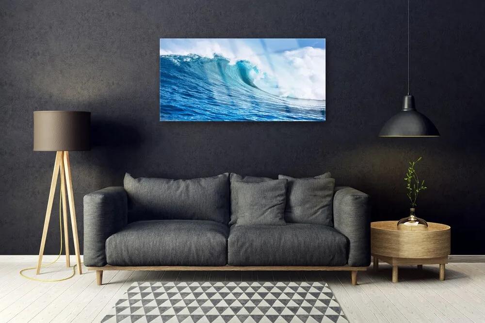 Skleneny obraz Vlny more nebo mraky 120x60 cm