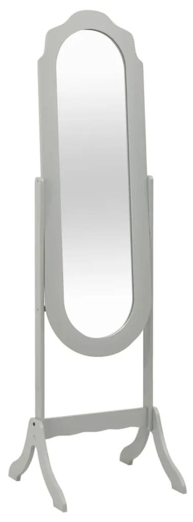 vidaXL Samostatne stojace zrkadlo sivé 46x48x164 cm