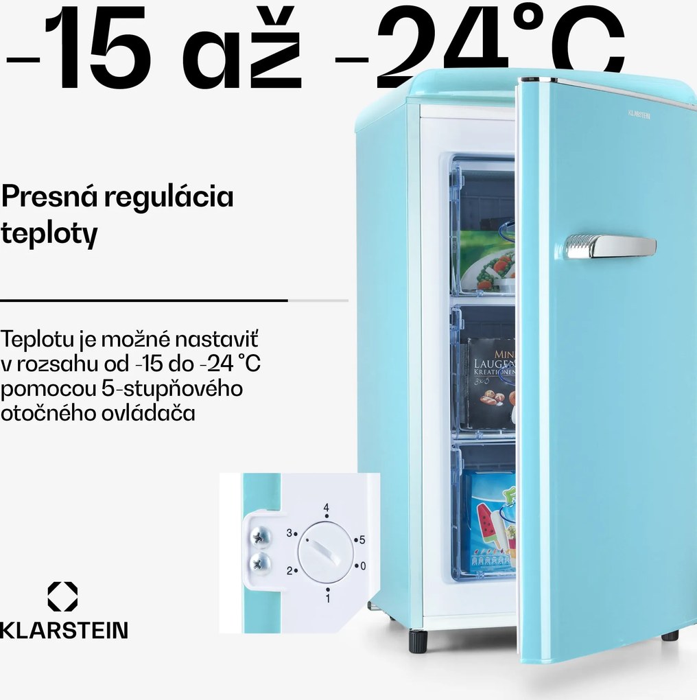 Klarstein Laika 60L mraznička 60 l 3 zásuvky teplota: -18 až 0 °C